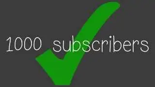 1000 SUBS ! THX