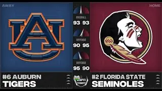 SFA Season 19 CFP Rose Bowl Semifinal: #6 Auburn vs #2 Florida State Highlights