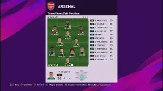 PES 2020 - Mikel Arteta tactics - At Kick Off - When in possession -Counter pressing Defensive Shape