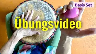 Trommel + Rasel Basis Set 🪇 Übungsvideo für Djembe, Cajon, Conga und Handpan