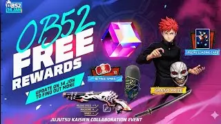 OB52 Update FREE Rewards 🎁 | Jujutsu Kaisen Collab |😱| FF NEW EVENT Today | #freefire NEW EVENT