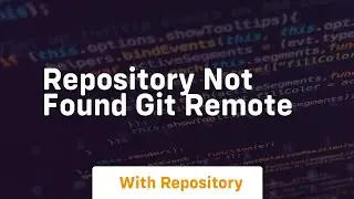 repository not found git remote