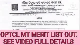 OPTCL, MT -electrical merit list Out. #result#odisha result.