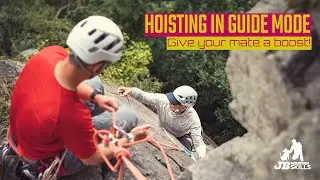 Guide mode belay unassisted hoisting. Giving your partner a boost on a climb! Reverso / Pivot / ATC.