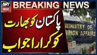 Pakistan Rejects Indian Foreign Minister&rsquo;s Irresponsible Allegations | FO Spokesperson