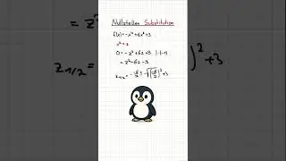 Nullstellen mit Substitution berechnen #shorts #mathe #schule #erkl&auml;rung #deutsch #nullstellen