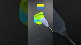 🇺🇦 Ukrainian Flag Clay Color Therapy | Hypnotic Handmade Process | Soothing Visual & Soundscape #art