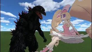 Godzilla 2000 vs Nui Harime ¨Gmod Npc Battles¨ (Godzilla vs Kill la Kill)