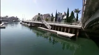 Underwater Tour of the 5 Bridges Within Naples Island Canal 4K-HD Bass-Corbina-Stingrays-Shark 🐟🐠🦈