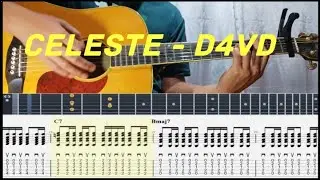 Celeste - D4vd | Guitar tutorial ( chord + strumming)