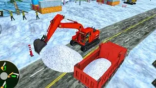 Snow excavator simulator games - with construction vehicles game