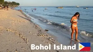 Walking Tour | Alona Beach, Panglao, Bohol, Philippines 2023 | 4K
