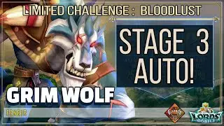 Lords Mobile - Fenrir Grim Wolf Limited Challenge Bloodlust Stage 3 auto mode set of heroes