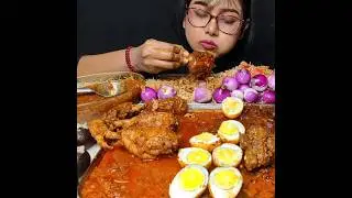 ASMR: EATING SPICY MUTTON CURRY🔥 BASMATI RICE || #shorts #mukbangn#asmreating #mukbangasmr #asmr