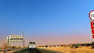 Al Madam Road Drive Sharjah | Cinematic Desert Highway in UAE 4K