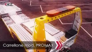 Carrellone Vega modello Promax trasporto veicoli con rampe anteriori