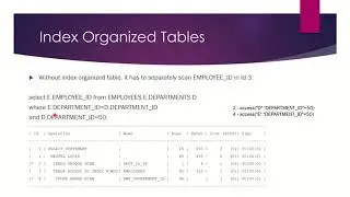 Oracle SQL Performance Tuning Day 10 - Types Of Indexes - Index Organized Tables