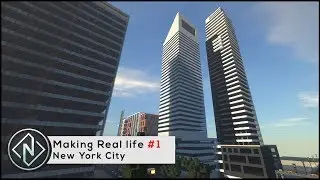 Making Real life building in to Minecraft #1 || New York City || Minecraft Replay Mod Timelaps