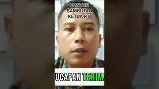 Contoh sambutan ketua RT RW