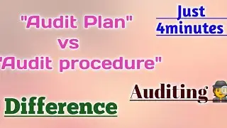 Audit plan vs Audit procedure | Audit planning