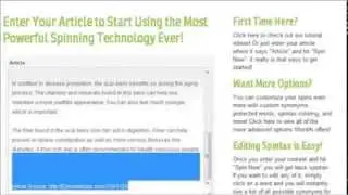 Article Spinning Software Generating 100% Readable Articles Automatically
