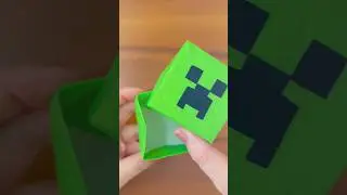 Easy Creeper Origami Box | Minecraft Paper Craft