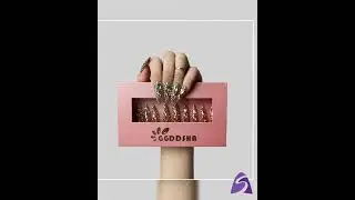 GGddsha Full Diamond Medium Almond Press On NailsReusable PMMA Acrylic Handmade Nails Full Deluxe...