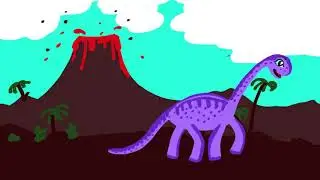 Рисуем динозавра бронтозавра для начинающих Drawing a brontosaurus dinosaur for beginners