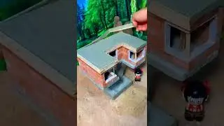 How To Building Beautiful with Mini Brick House #miniature #diy #shorts #minihouse #house