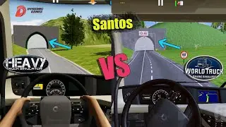 World Truck Driving Simulator VS Heavy Truck Simulator| Santos Map Comparison | Compara&ccedil;&atilde;o
