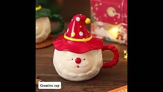 Santa Claus coffee cups, ceramic mugs, factory outlets.# Christmas gift # Ceramic coffee cup