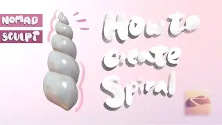 How To Create 3D Seashell in 2 min | Spiral Shell | Unicorn Horn | Nomad Sculpt Tutorial 🐚🐚🐚