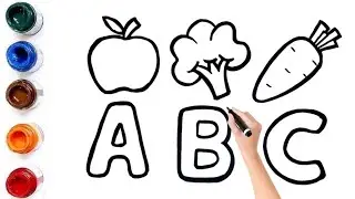 Let's Learn to Draw and Paint Alphabet Capital Letters ABC For Kids Toddlers / #EasyDrawingForKids 