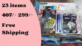 Stationary Combo offer, Big offer , 24 items, Just 299/- Free Shipping , stationary pens, Gel pens