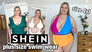 SHEIN plus size SWIM WEAR try on HAUL | plus size fashion