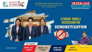 Student Panels Discussion On Demonetization || kpias || Best IAS Academy || Inter With Ias