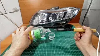 Genius method! Removes scratches from headlights! ONLY 5 minutes.