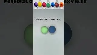 Paradise Green VS Galaxy Blue #relaxing #shorts #asmr
