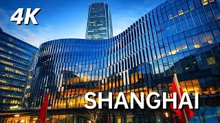 Insane Sci-Fi Urban Zone! Is This 2050? Shanghai West Bund Future Night Walk 4K