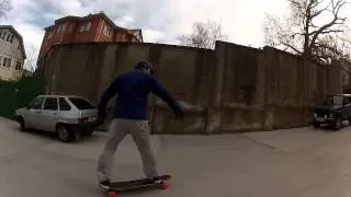 Longbord: Sochi, practice Tic-Tac (tip-top). Как заехать в гору на скейте не толкаясь ногой.