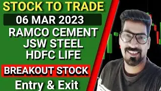 HDFC Life Targets | JSW Steel Intraday  06 March Tips | Ramco Cement Target