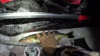 Ice fishing the afternoon walleye bite on January 05,2026 in Calabogie