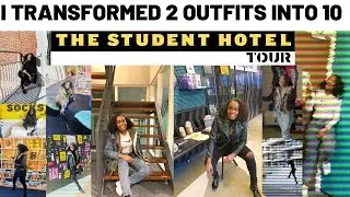 Transforming 2 outfits into 10 || TOUR OF THE STUDENT HOTEL AMSTERDAM WEST