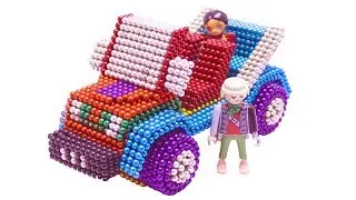 DIY How To Make Rainbow Car With Magnetic Balls - Magnet Girl