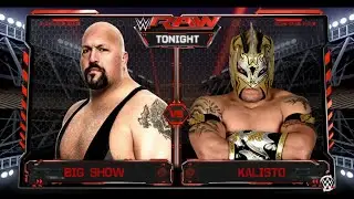 WWE 2K16- Big Show vs. Kalisto -One On One Match -At RAW  (PS4) Gameplay