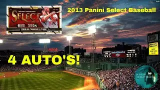 2013 Panini Select Baseball Hobby Box. 4 AUTO'S!