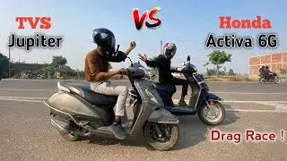 Honda Activa 6G vs TVS Jupiter Bs6 drag race | which is faster in 110 cc | Honda vs TVS