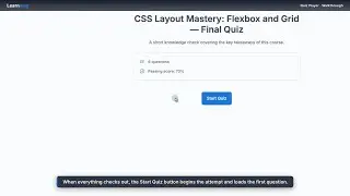 Learnomy Quiz Player - Take a Quiz End to End