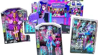 ASMR Unboxing Monster High Food Truck Monster Fest Draculaura Clawdeen Lagoona & Frankie No Talking