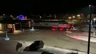Dash 8 leads Amtrak P370 at St Joseph, MI